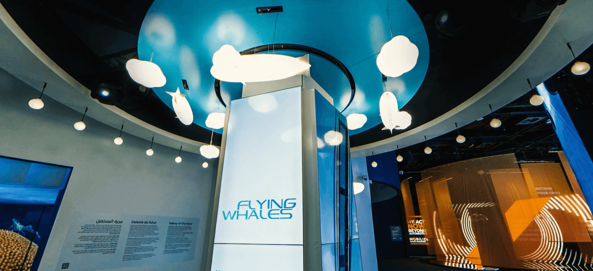 Aménagement d'espace - stand - Flying Whales - Exposition Universelle de Dubaï - expertise agence communication Kardinal T Toulouse Paris
