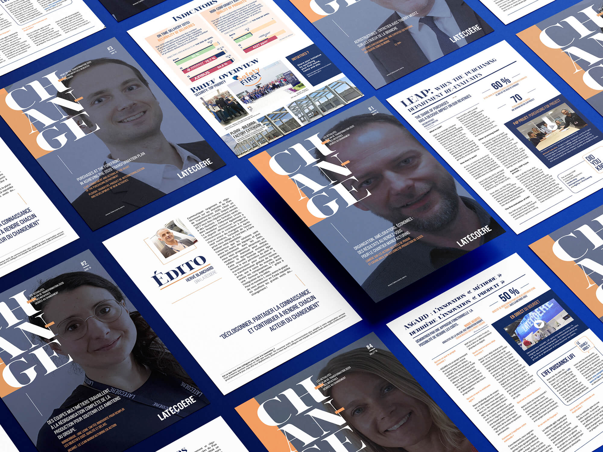 Numéro magazine Change - édition Latécoère - Communication 360 - agence communication et marketing Kardinal T Toulouse Paris